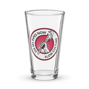 FixMyPipesNow Shaker pint glass